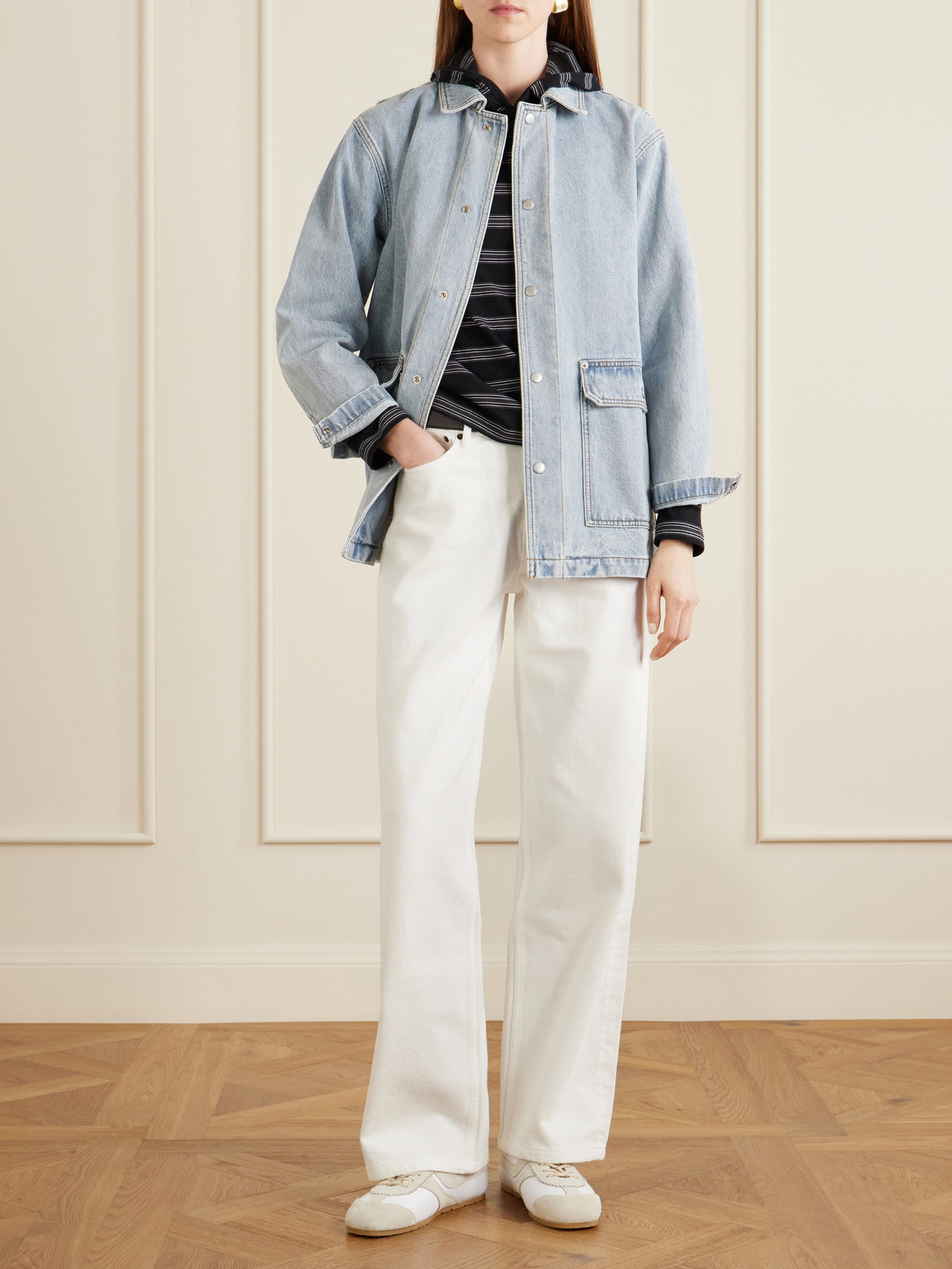 Still Here Barn Denim Jacket In Blue