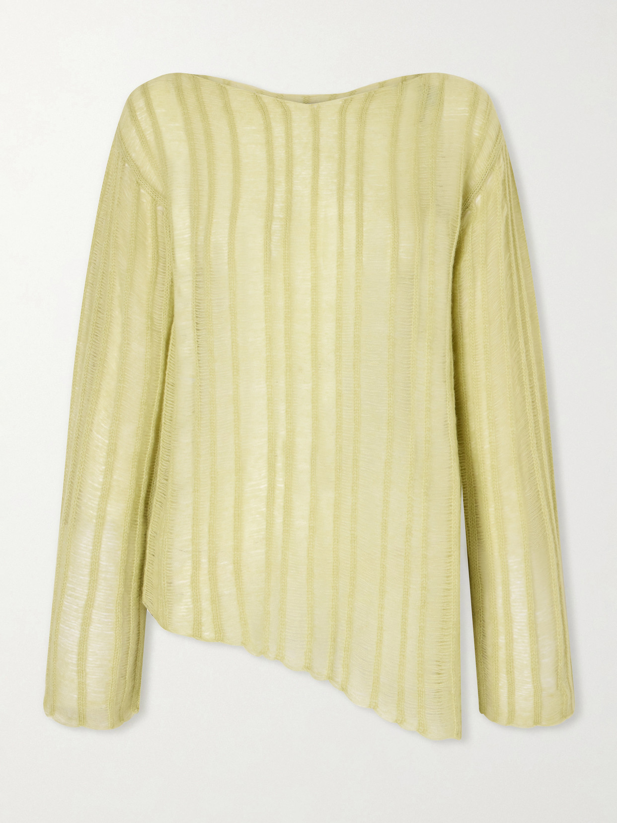 The Elder Statesman Nimbus Lola Asymmetric Cashmere And Cotton-blend Sweater In Multi