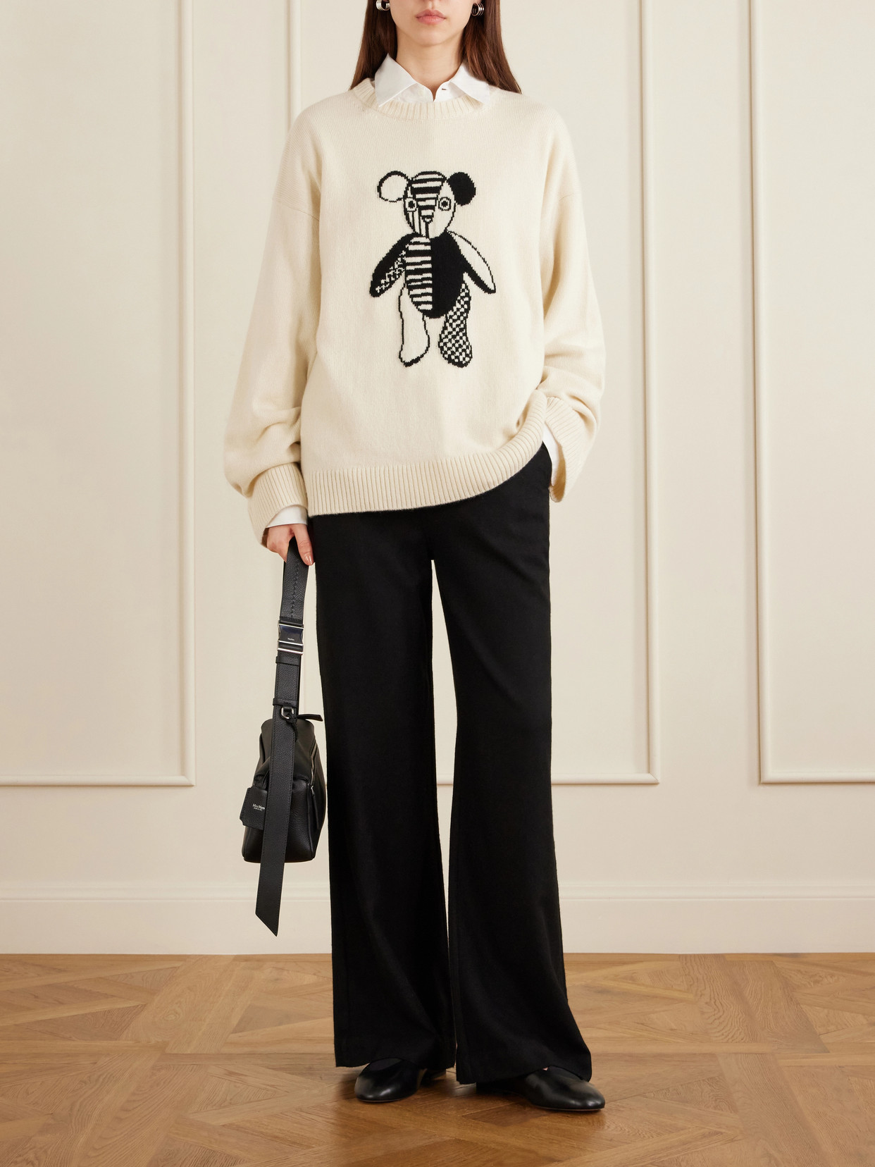 Teddy Intarsia-Knit Cashmere Sweater