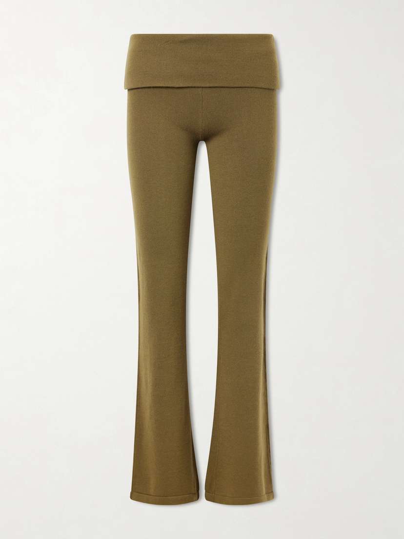 The Elder Statesman Flared Cashmere Pants