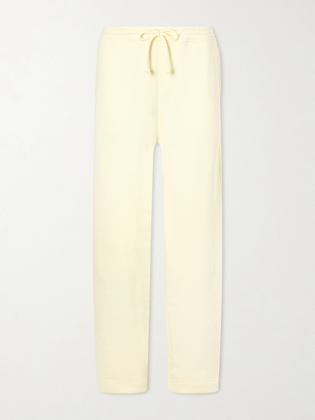 The Elder Statesman Coast Cotton-jersey Sweatpants In Yellow