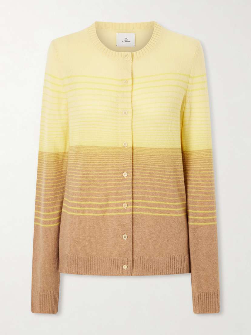 The Elder Statesman Ruth Gradient Cashmer-knitted Cardigan