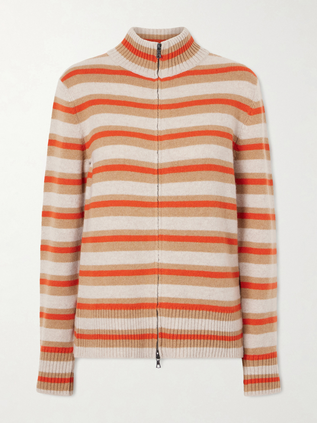 The Elder Statesman Hallie Striped Cashmere Cardigan In Multi