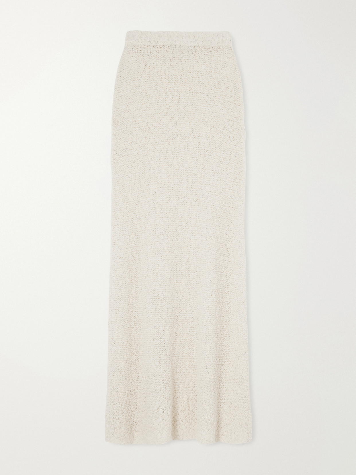 The Elder Statesman Ella Silk, Cashmere And Linen-blend Maxi Skirt In Neutral