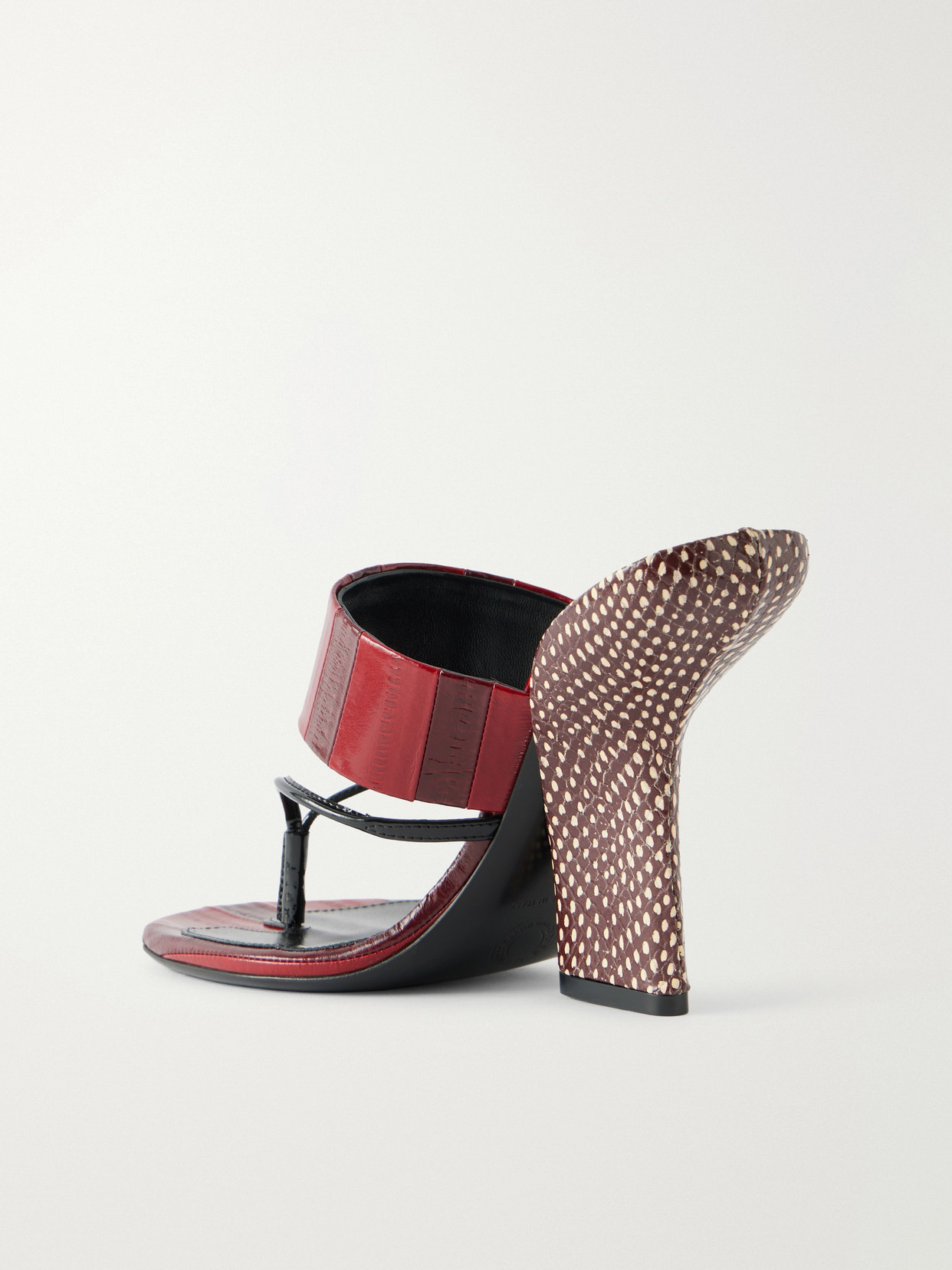 Eel-Effect Sandals