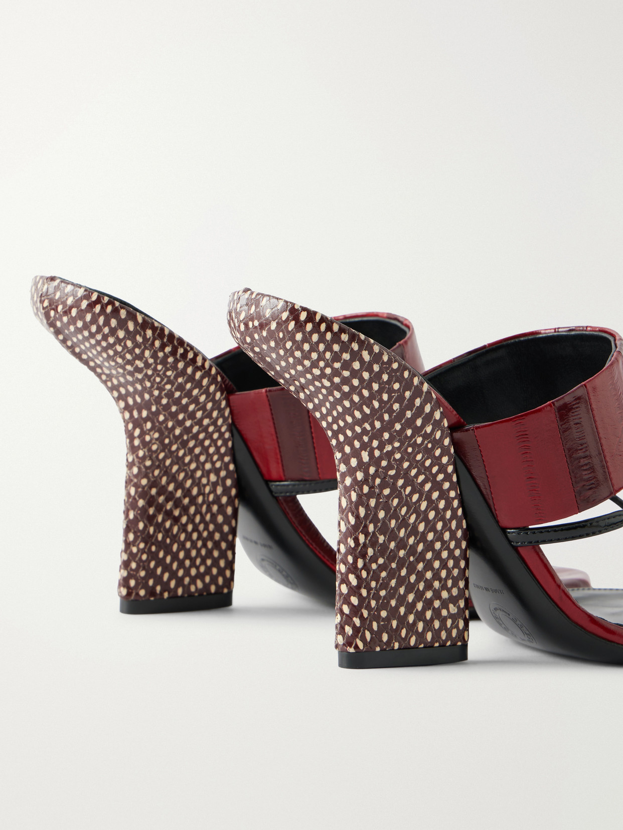 Eel-Effect Sandals