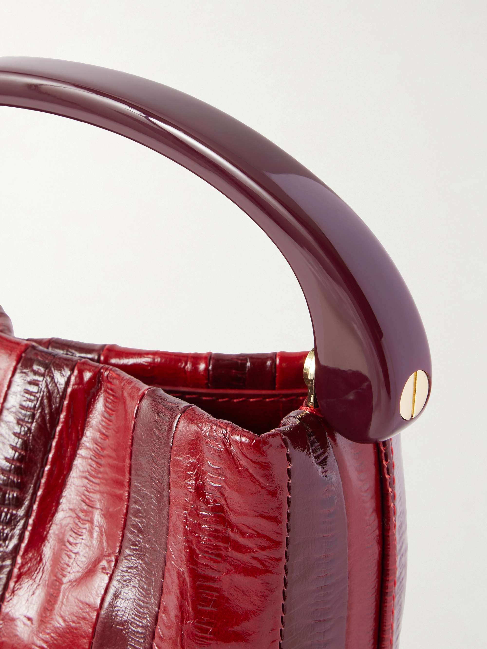 DRIES VAN NOTEN Eel-effect leather shoulder bag | NET-A-PORTER