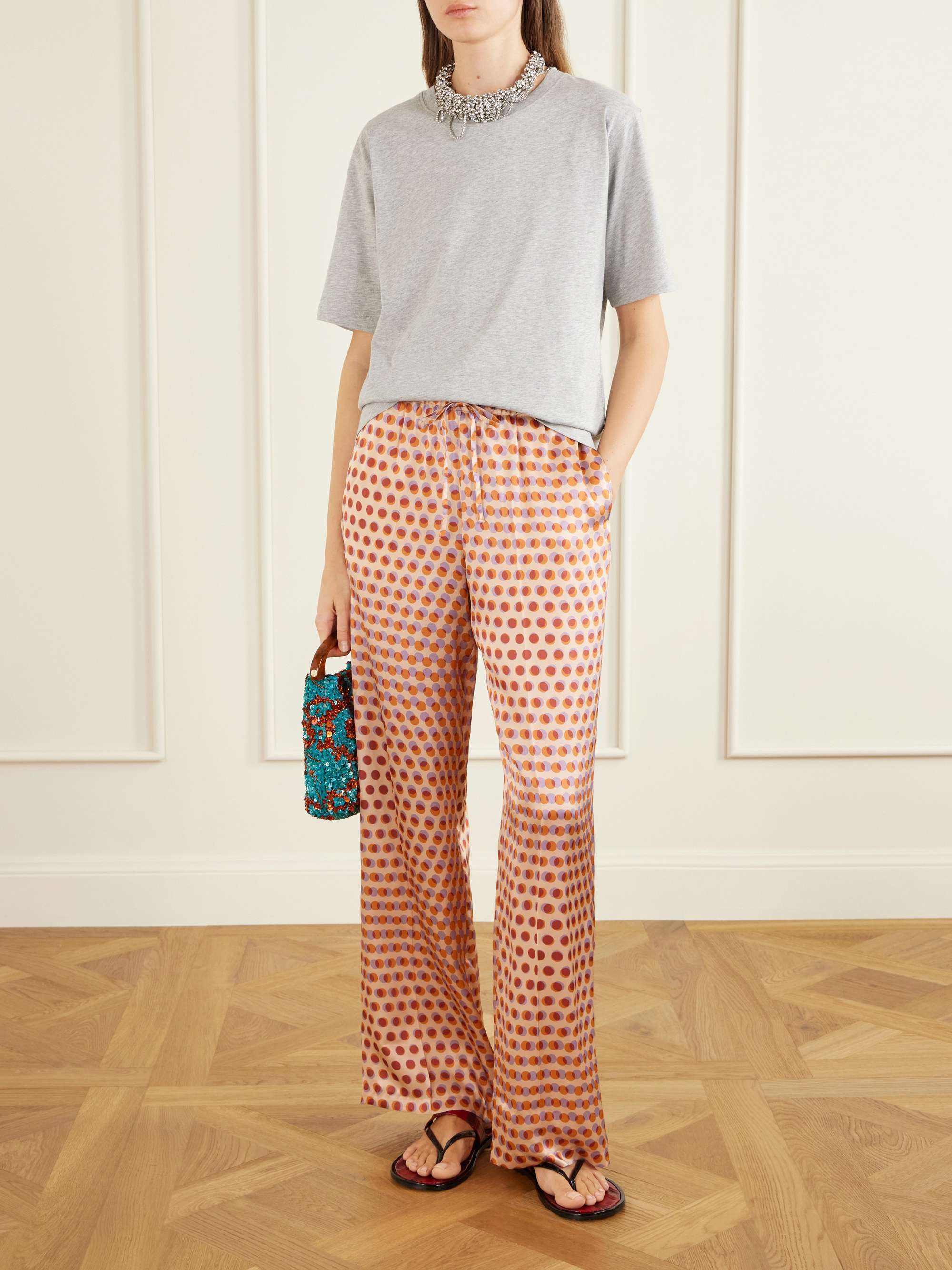 DRIES VAN NOTEN Eel-effect leather sandals | NET-A-PORTER