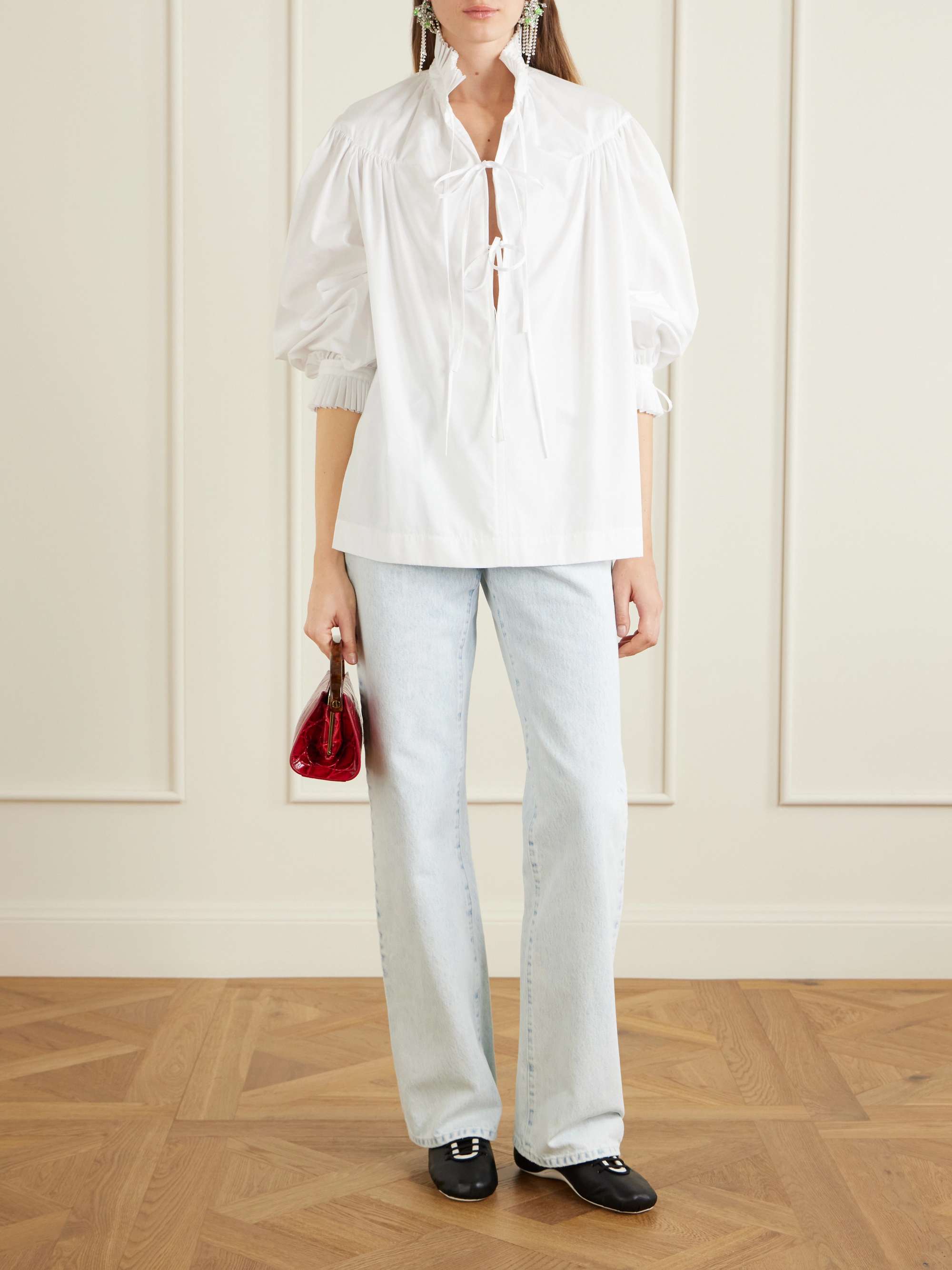 DRIES VAN NOTEN Leather sneakers | NET-A-PORTER
