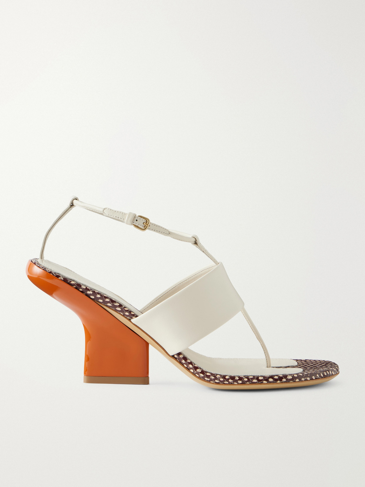 Dries Van Noten Leather Sandals In Gray