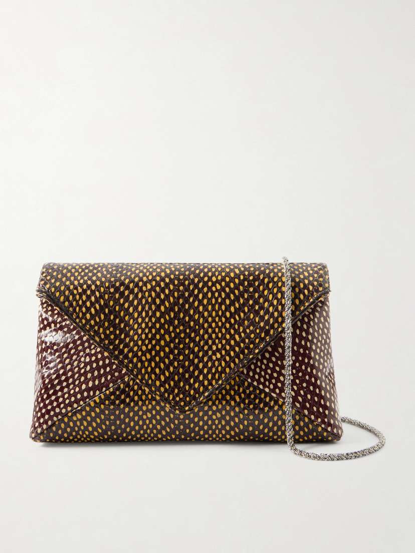 Dries Van Noten Printed Snake-effect Leather Shoulder Bag