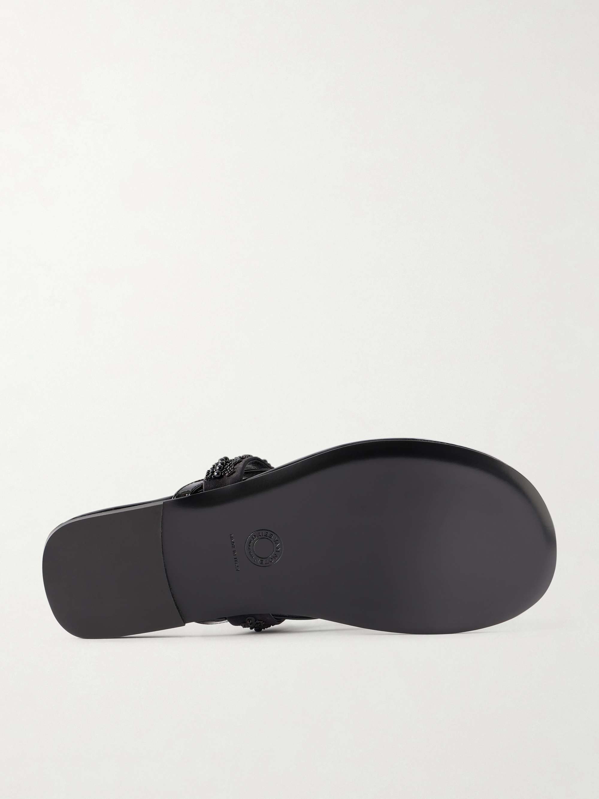 DRIES VAN NOTEN Bead-embellished rubber sandals | NET-A-PORTER