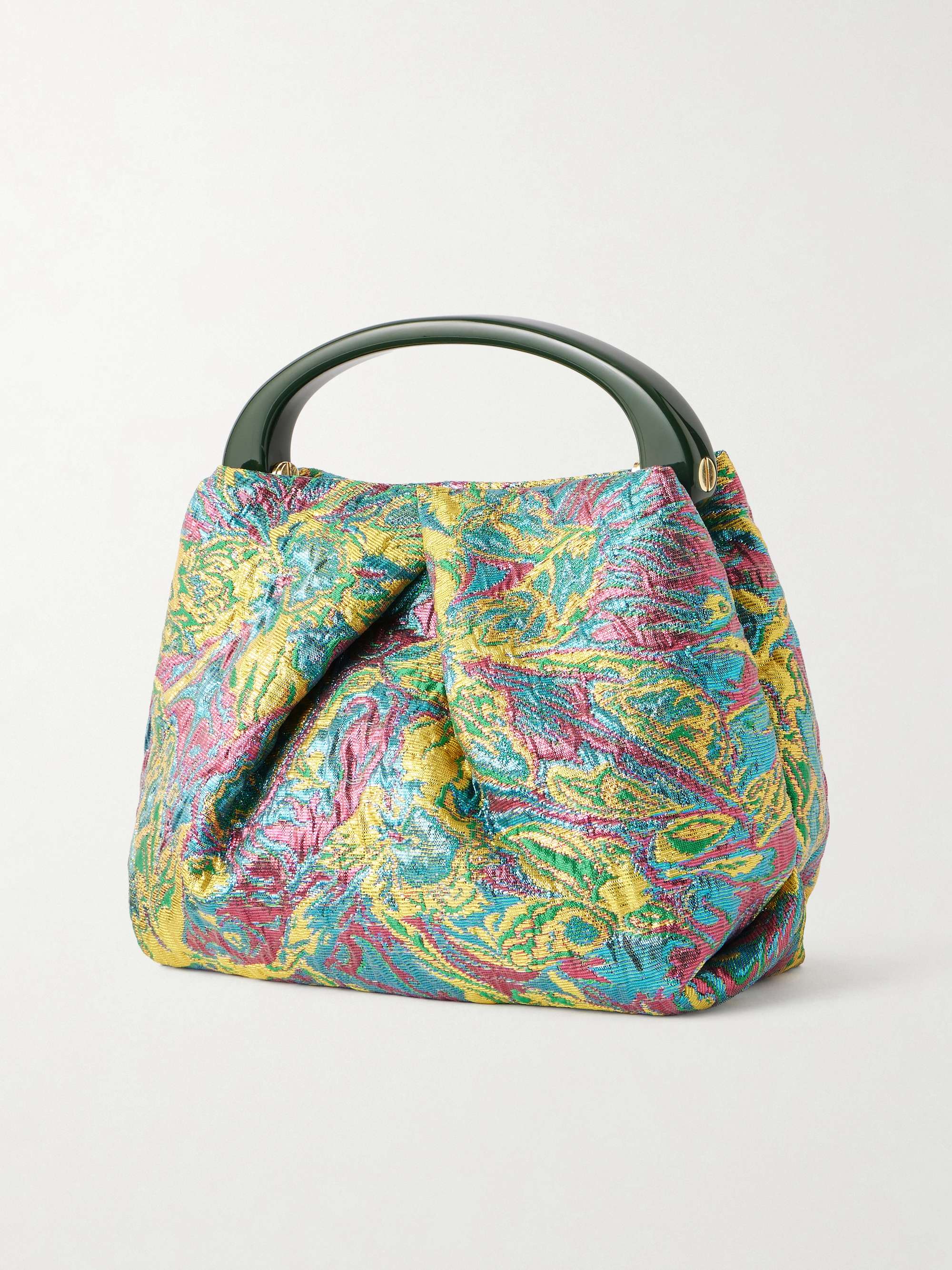 DRIES VAN NOTEN Jacquard-lamé shoulder bag | NET-A-PORTER