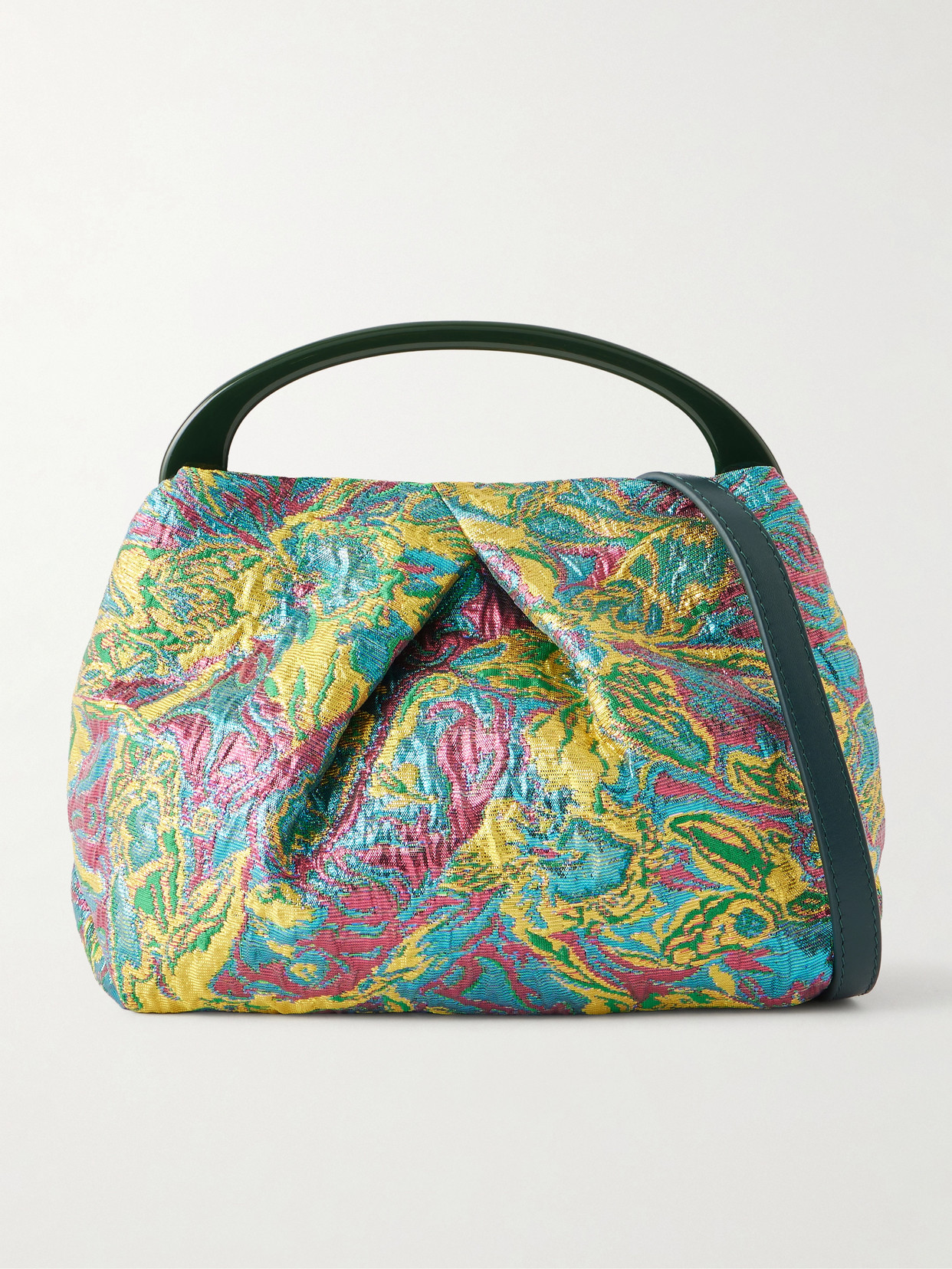 Dries Van Noten Jacquard-lamé Shoulder Bag In Multi