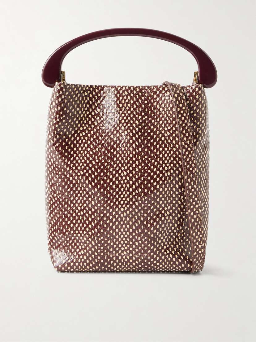 Dries Van Noten Snake-effect Leather Shoulder Bag