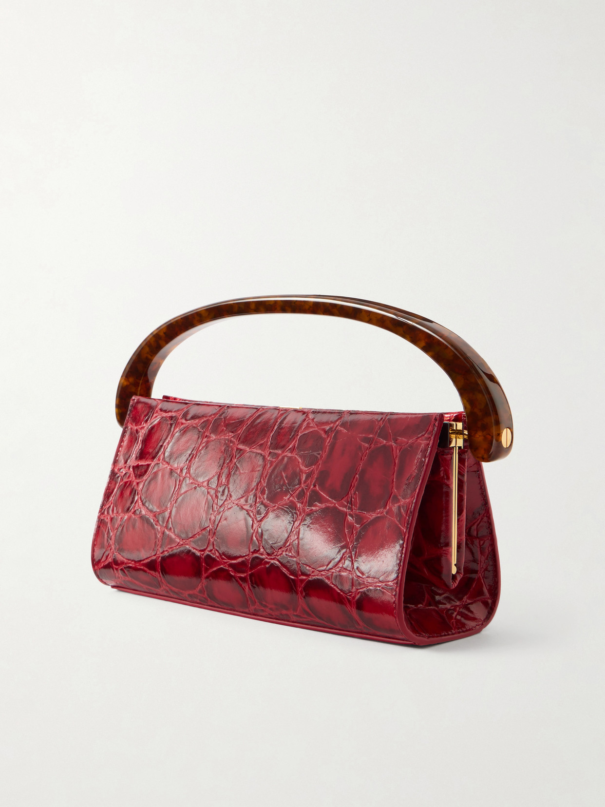 Croc-Effect Shoulder Bag