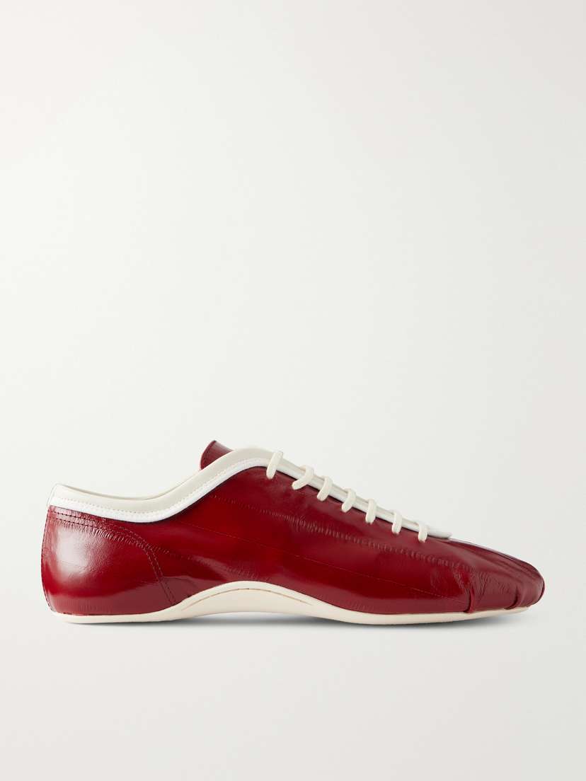 Dries Van Noten Eel-effect Leather Sneakers