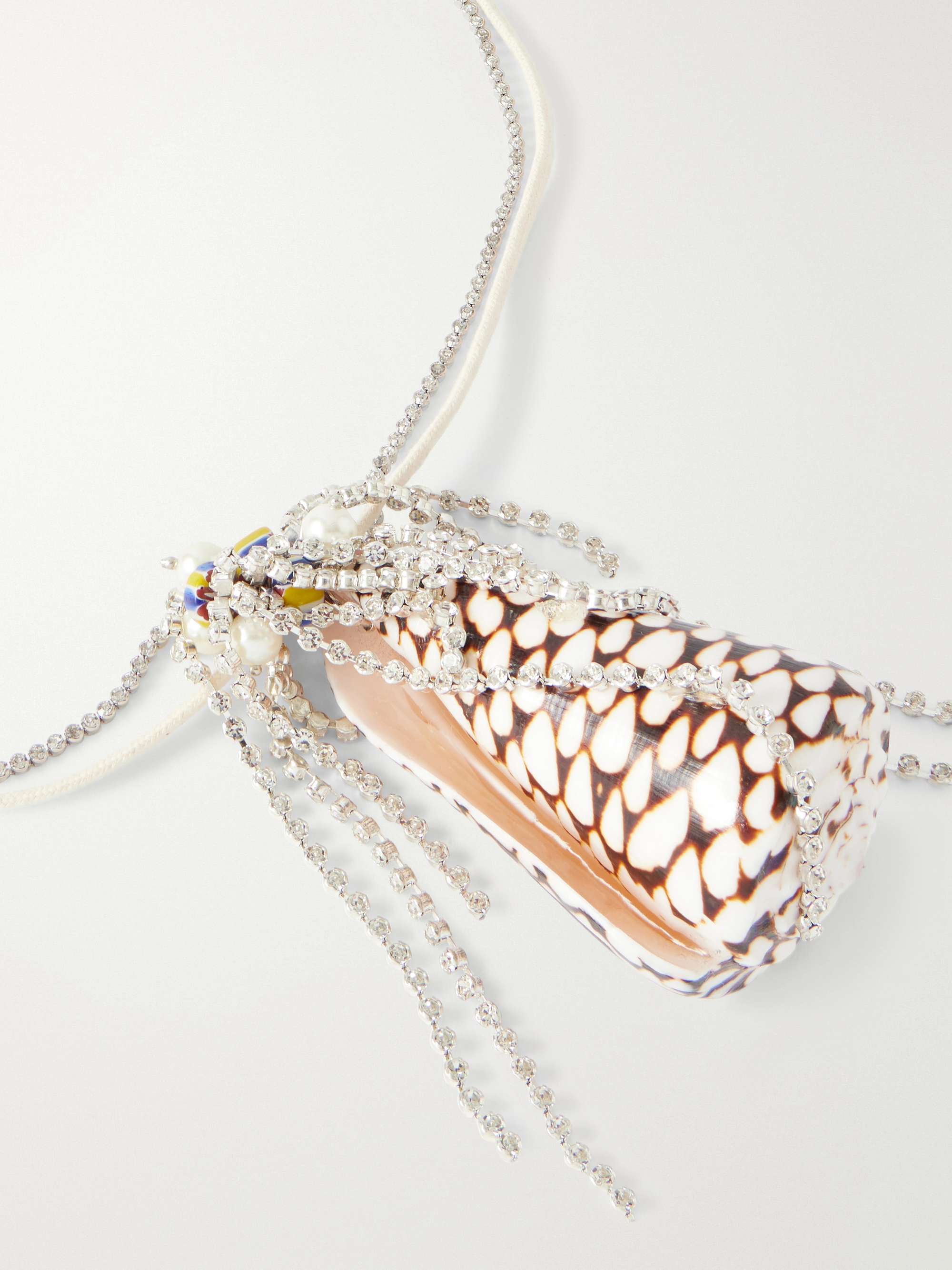 DRIES VAN NOTEN Brass, resin, shell and cotton necklace | NET-A-PORTER