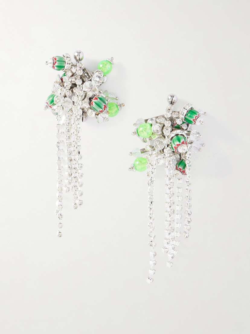 Dries Van Noten tone Crystal Earrings