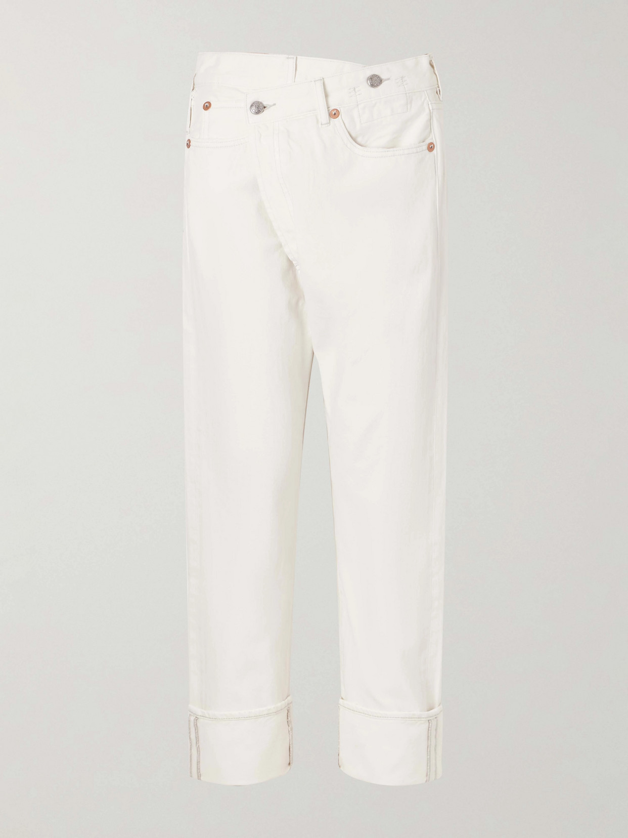 Cuffed Crossover Jeans