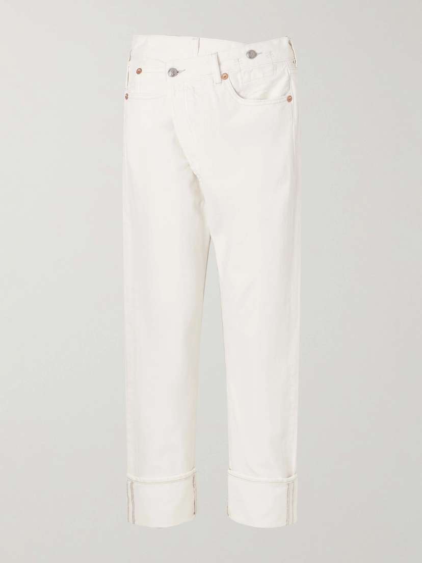 R13 Cuffed Crossover Jeans
