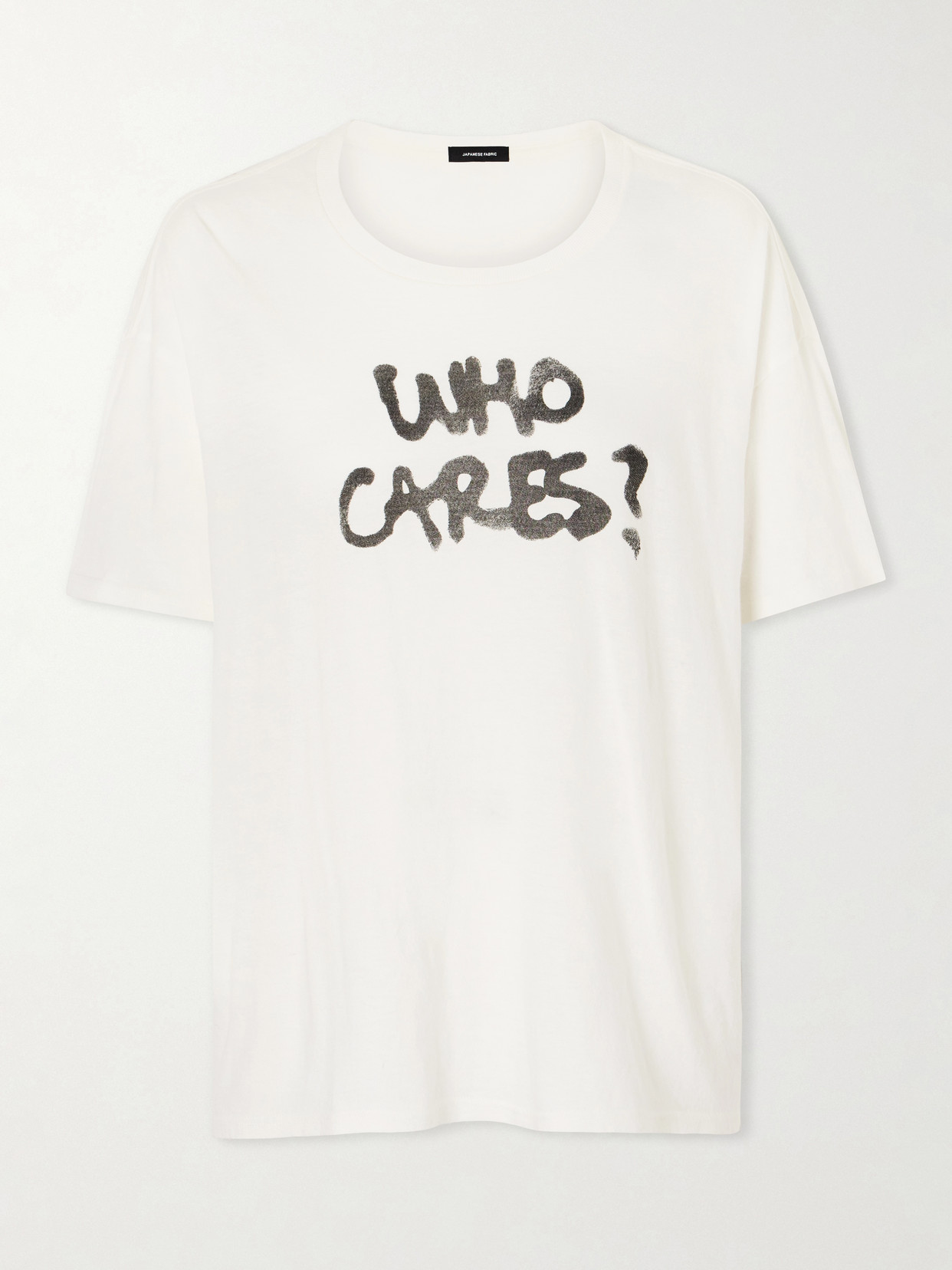 R13 Printed Cotton And Cashmere-blend T-shirt In White