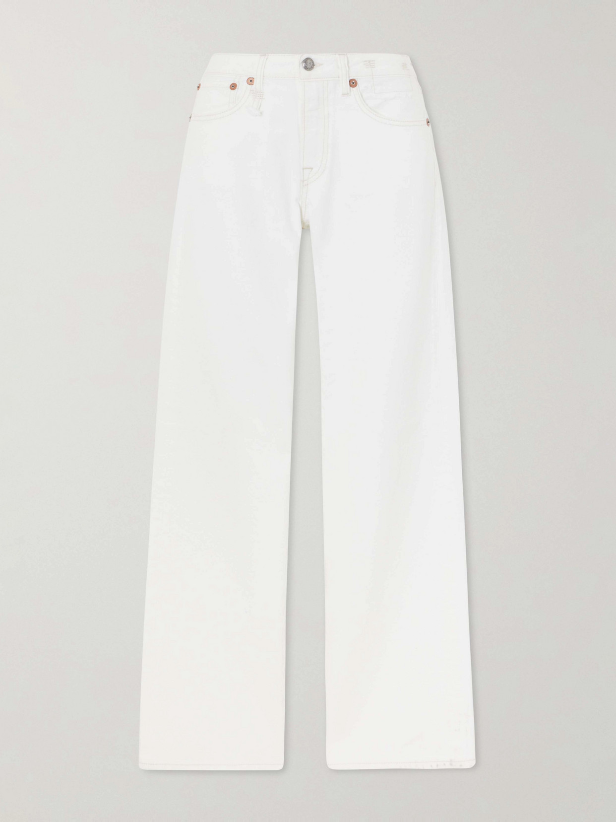 R13 Effie Straight-leg Jeans In White