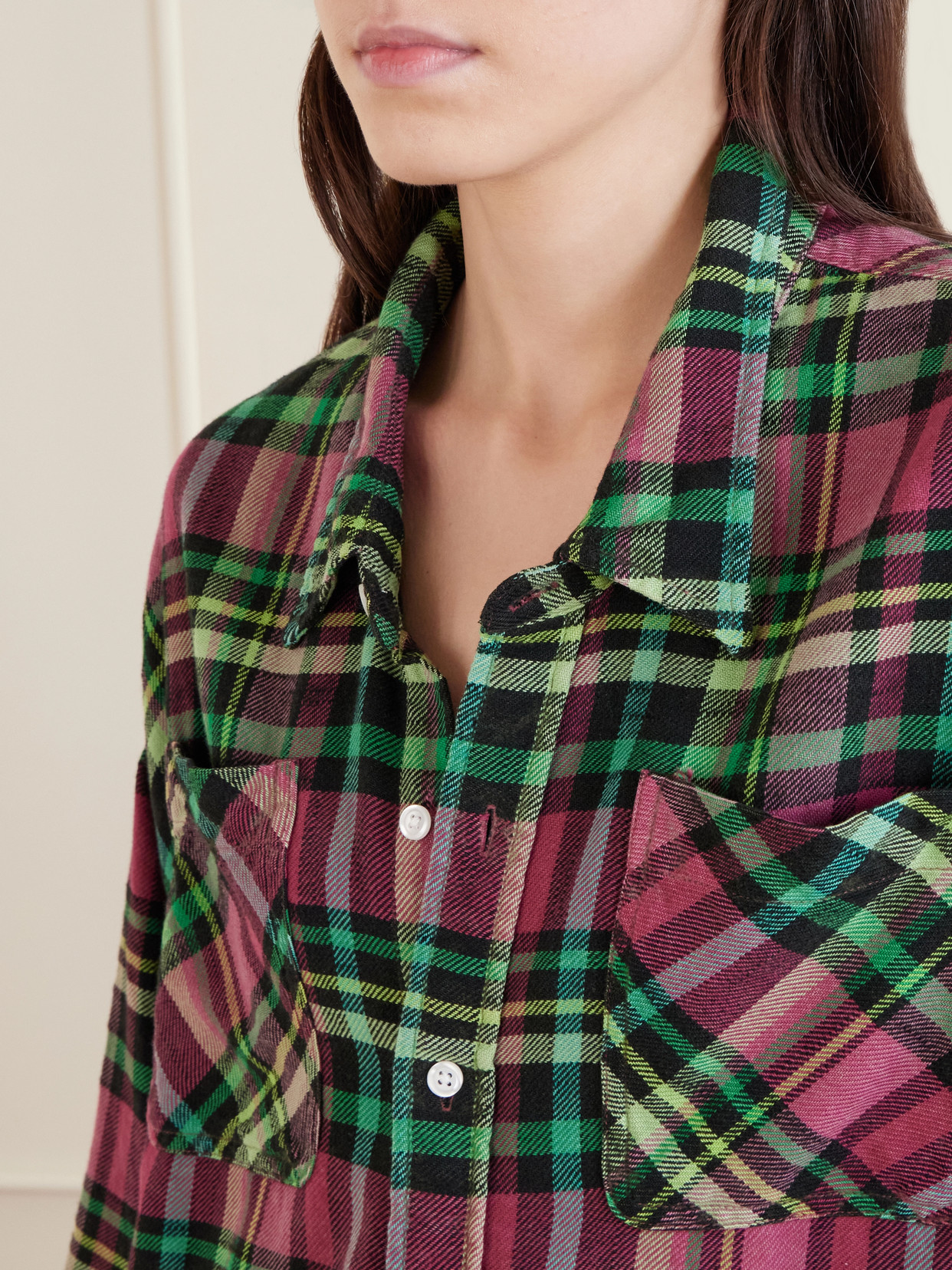 Plaid Cotton-Flannel Shirt