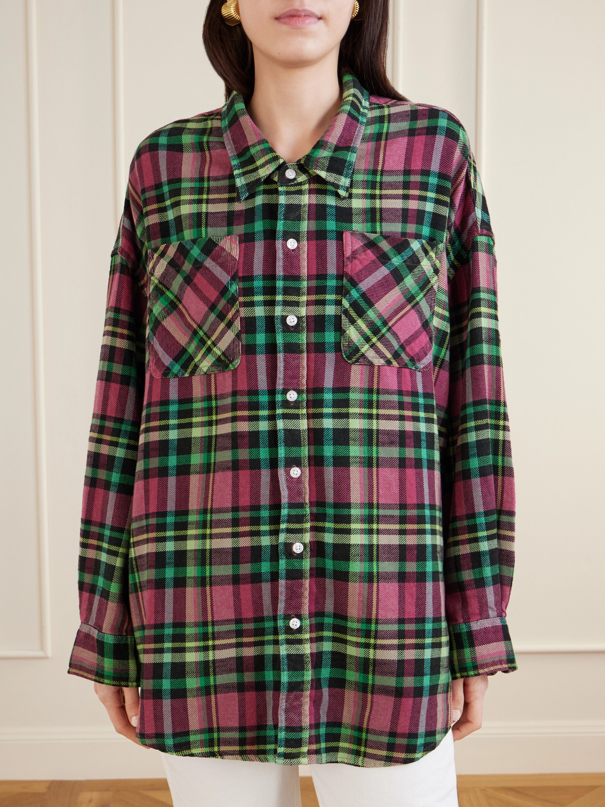 Plaid Cotton-Flannel Shirt