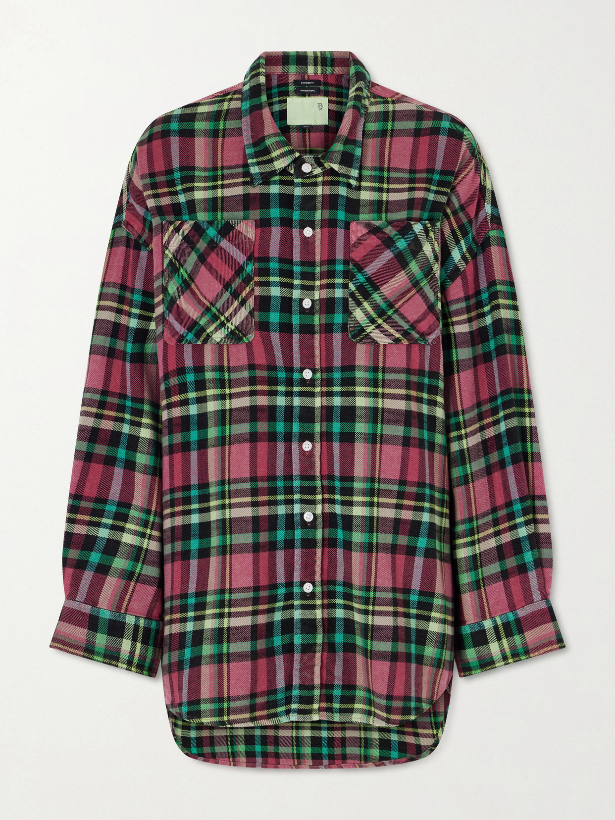 R13 Checked Cotton Shirt In Multi