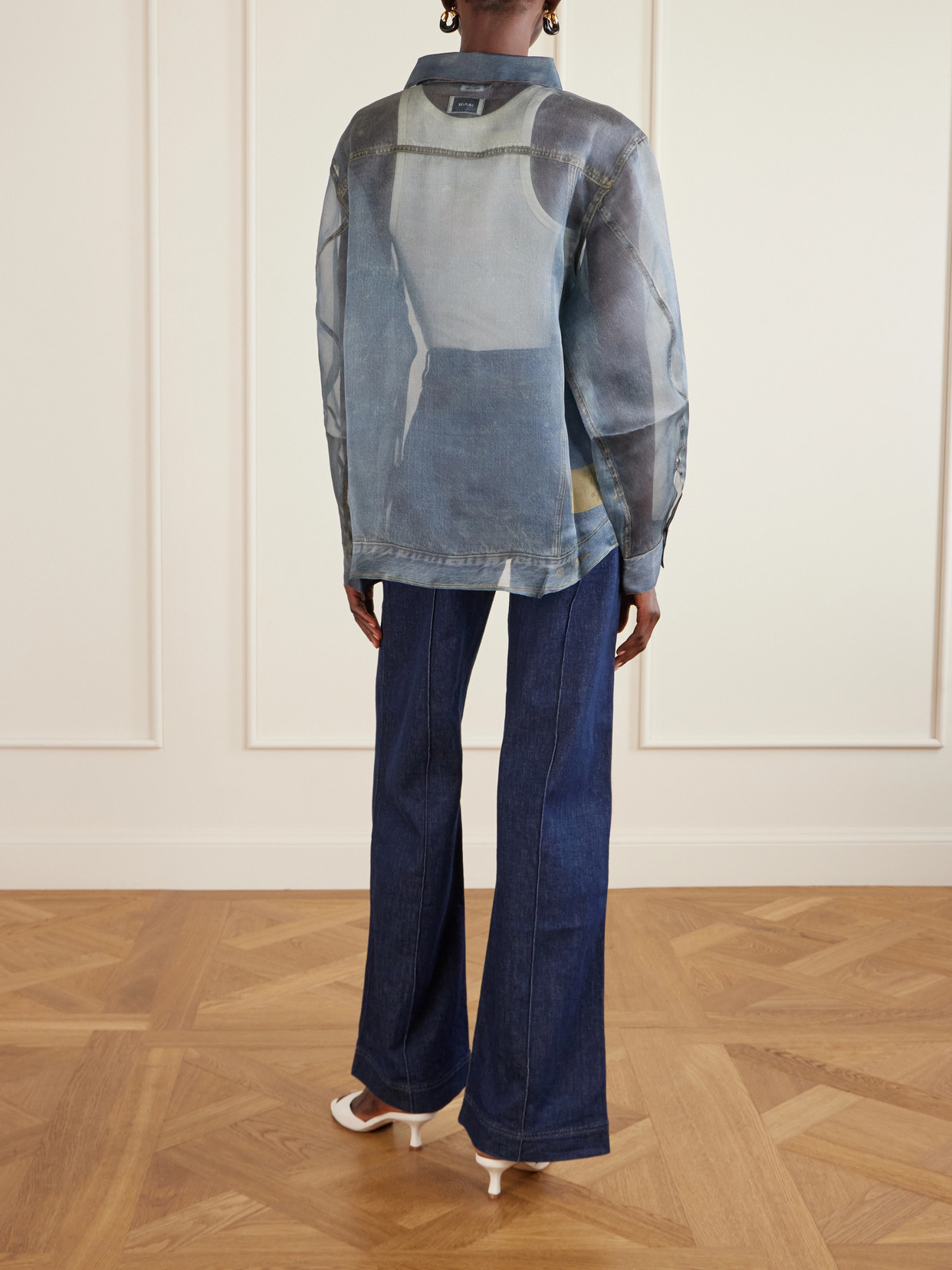 Maya Printed Silk-Organza Shirt