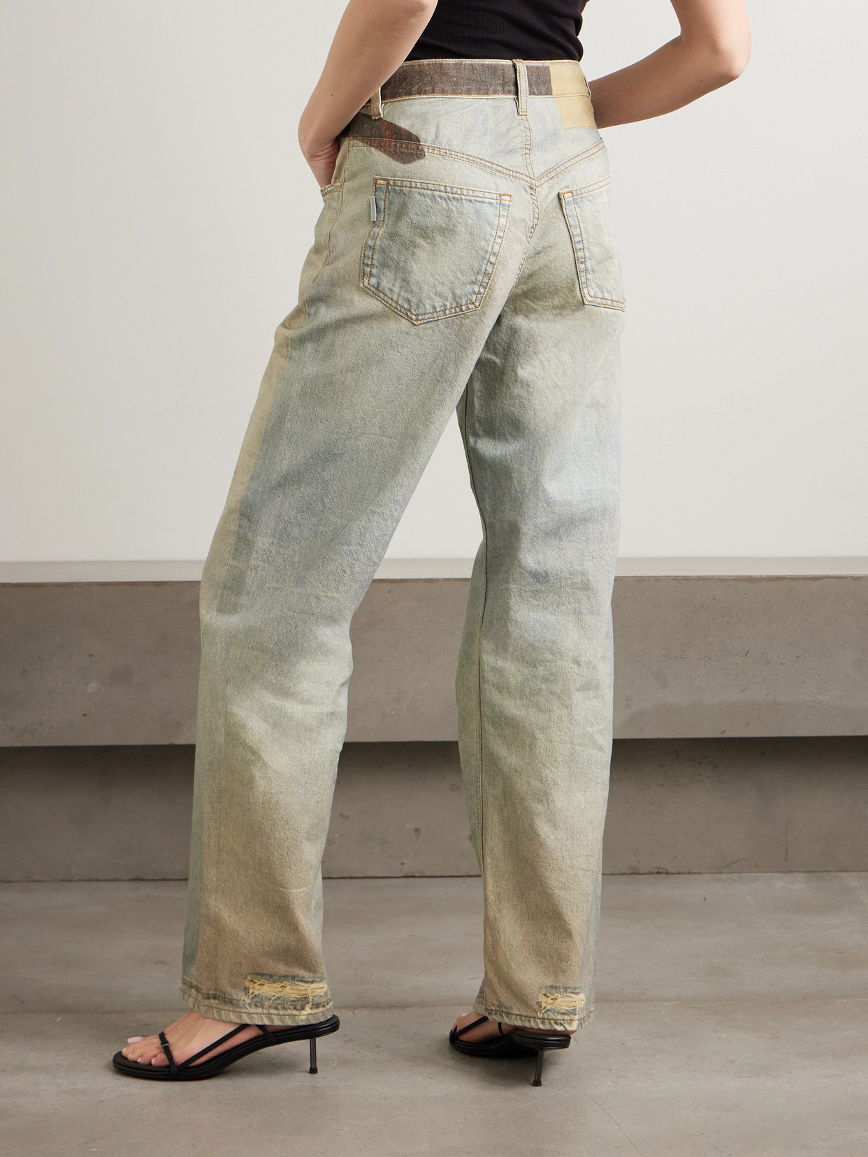 Bonnie Distressed Mid-Rise Jeans