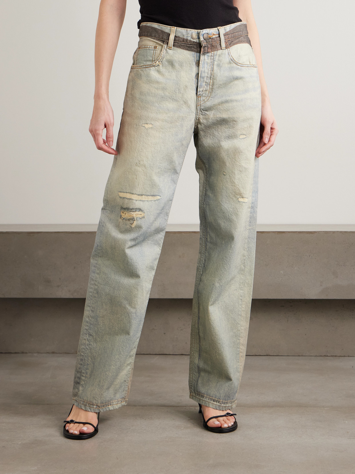 Bonnie Distressed Mid-Rise Jeans