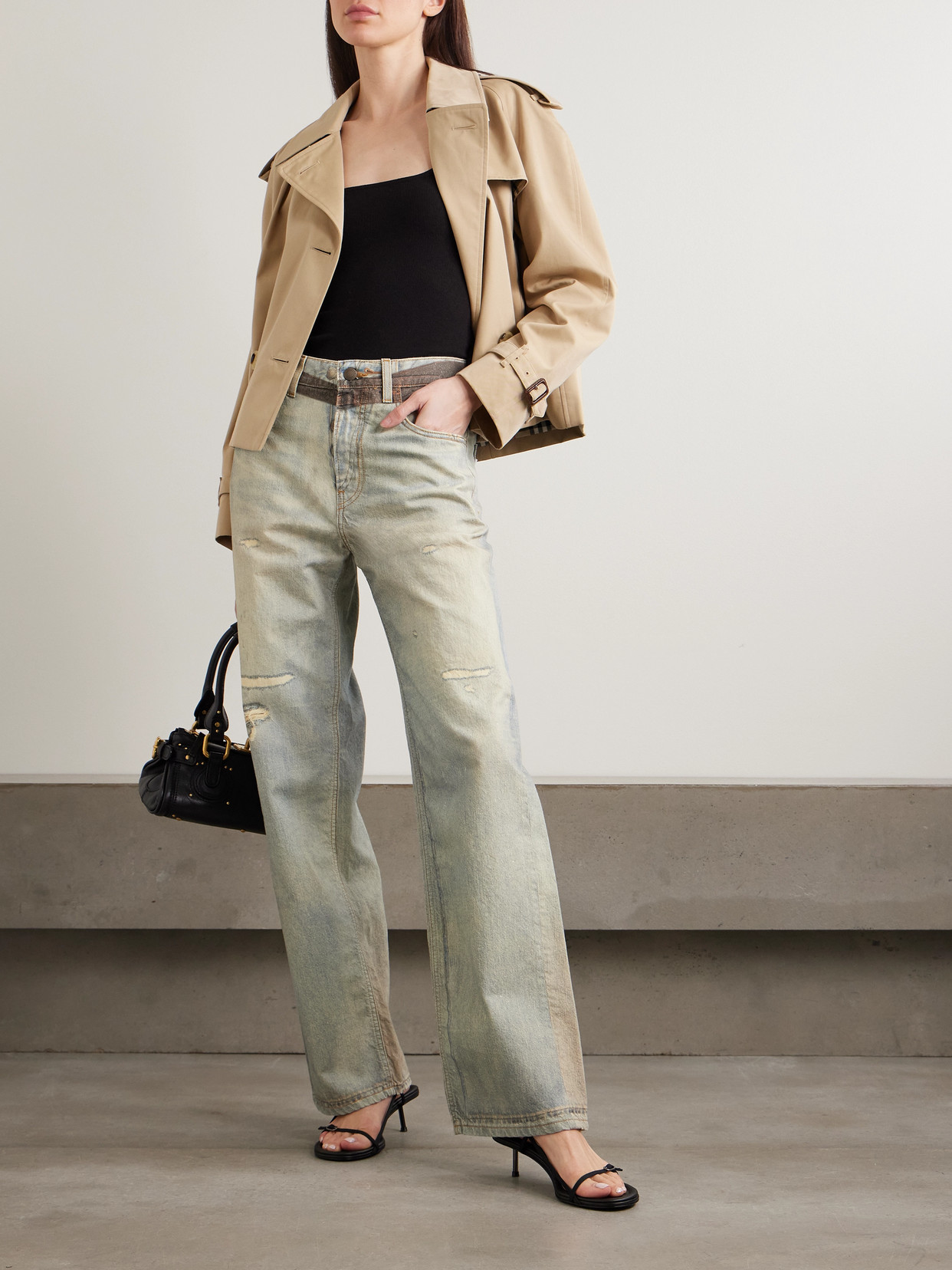 Bonnie Distressed Mid-Rise Jeans