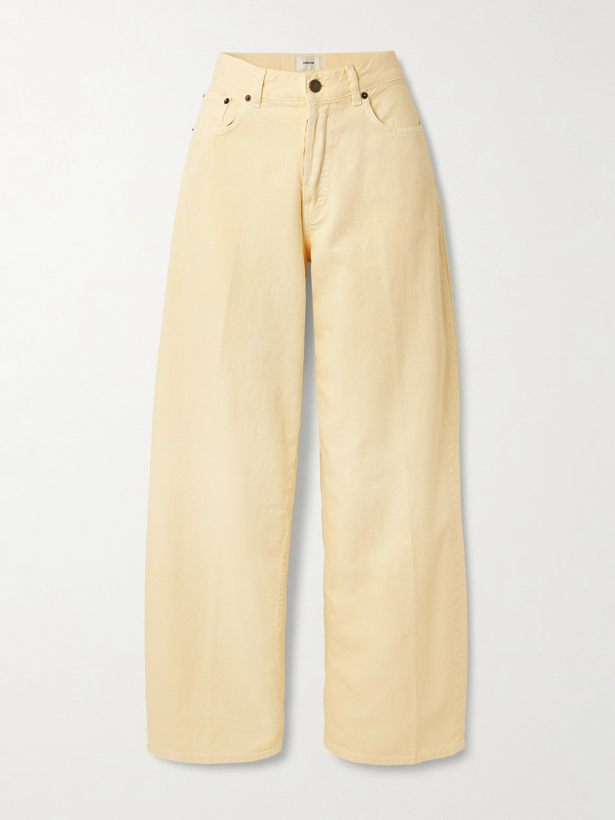 Haikure Bethany Mid-rise Wide-leg Jeans In Brown