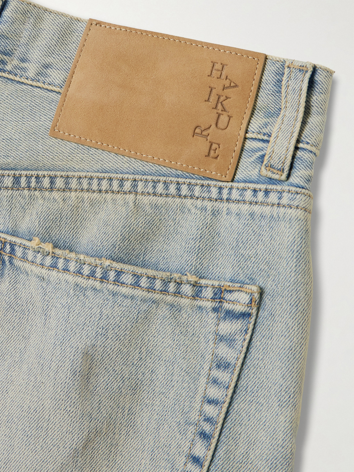 Korea Distressed Mid-Rise Wide- Leg