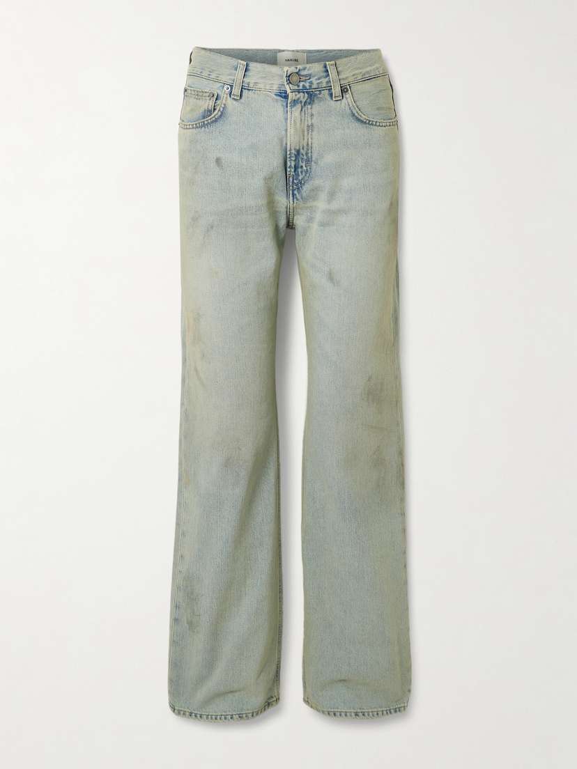 Haikure Korea Distressed Mid-rise Wide-leg Jeans