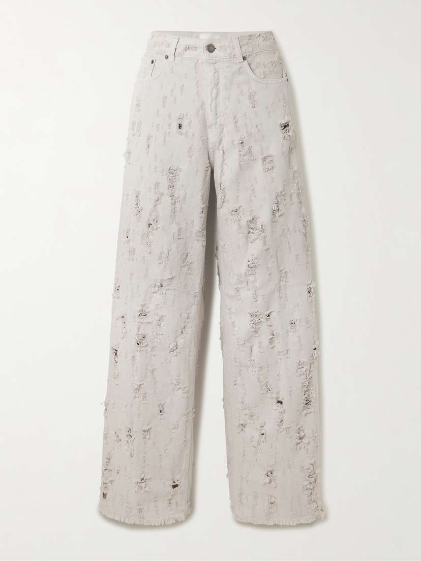 Haikure Bethany Destroy Distressed Mid-rise Wide-leg Jeans