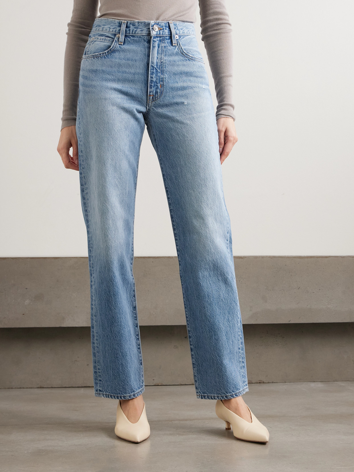 Kendra High-Rise Straight-Leg Jeans