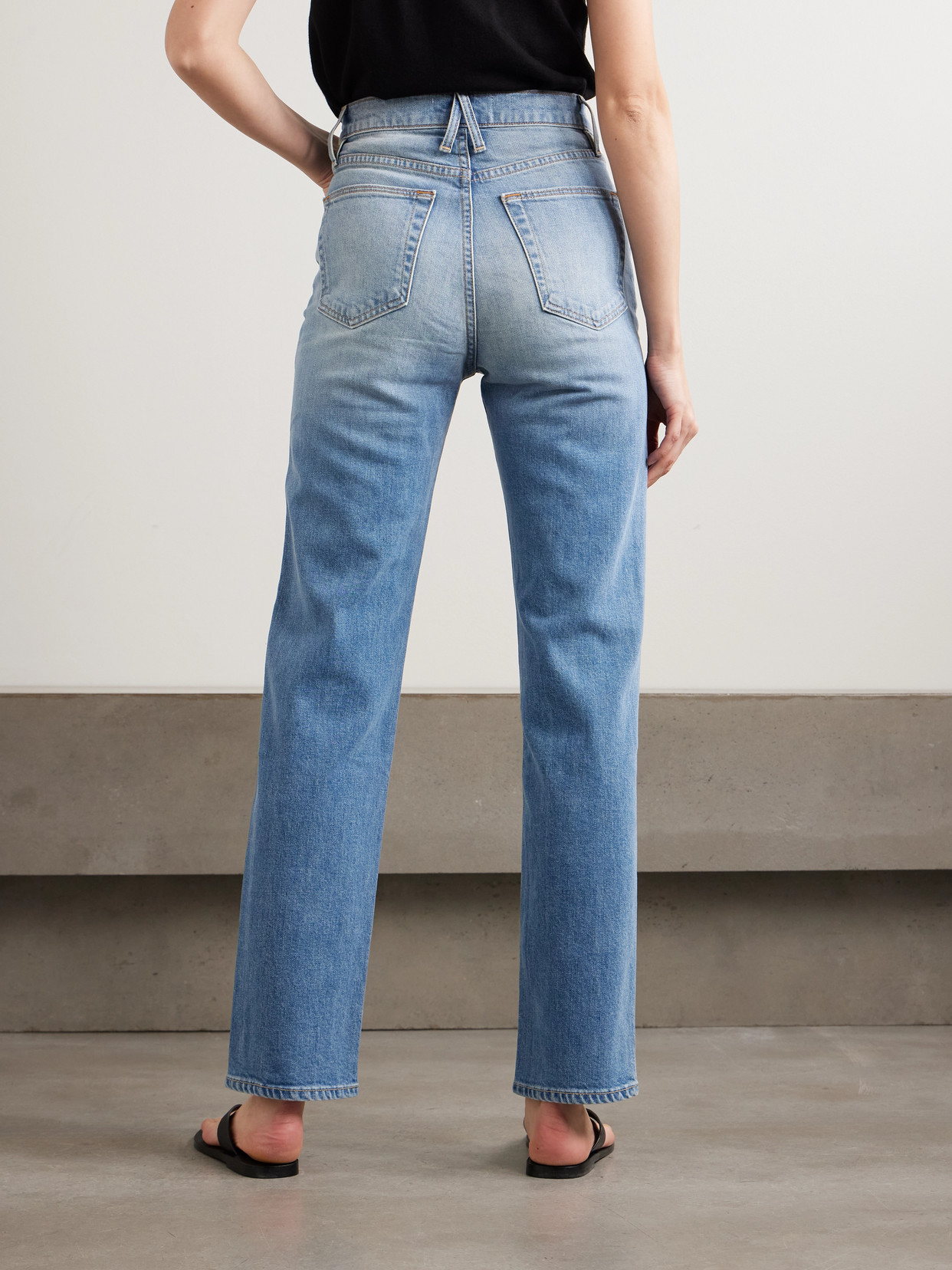 London High-Rise Straight-Leg Jeans