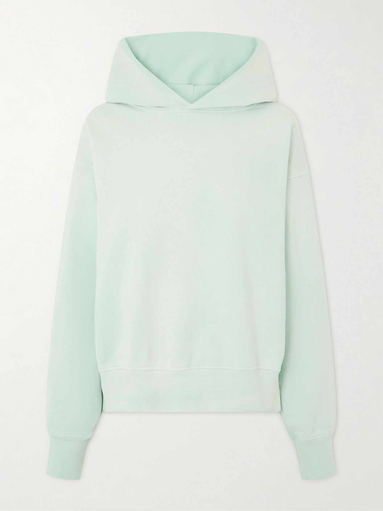 Slvrlake Cinch Cotton-jersey Hoodie In Blue