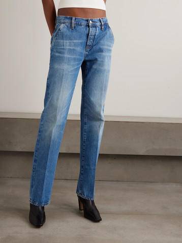 FRAME The Drop mid-rise straight-leg jeans