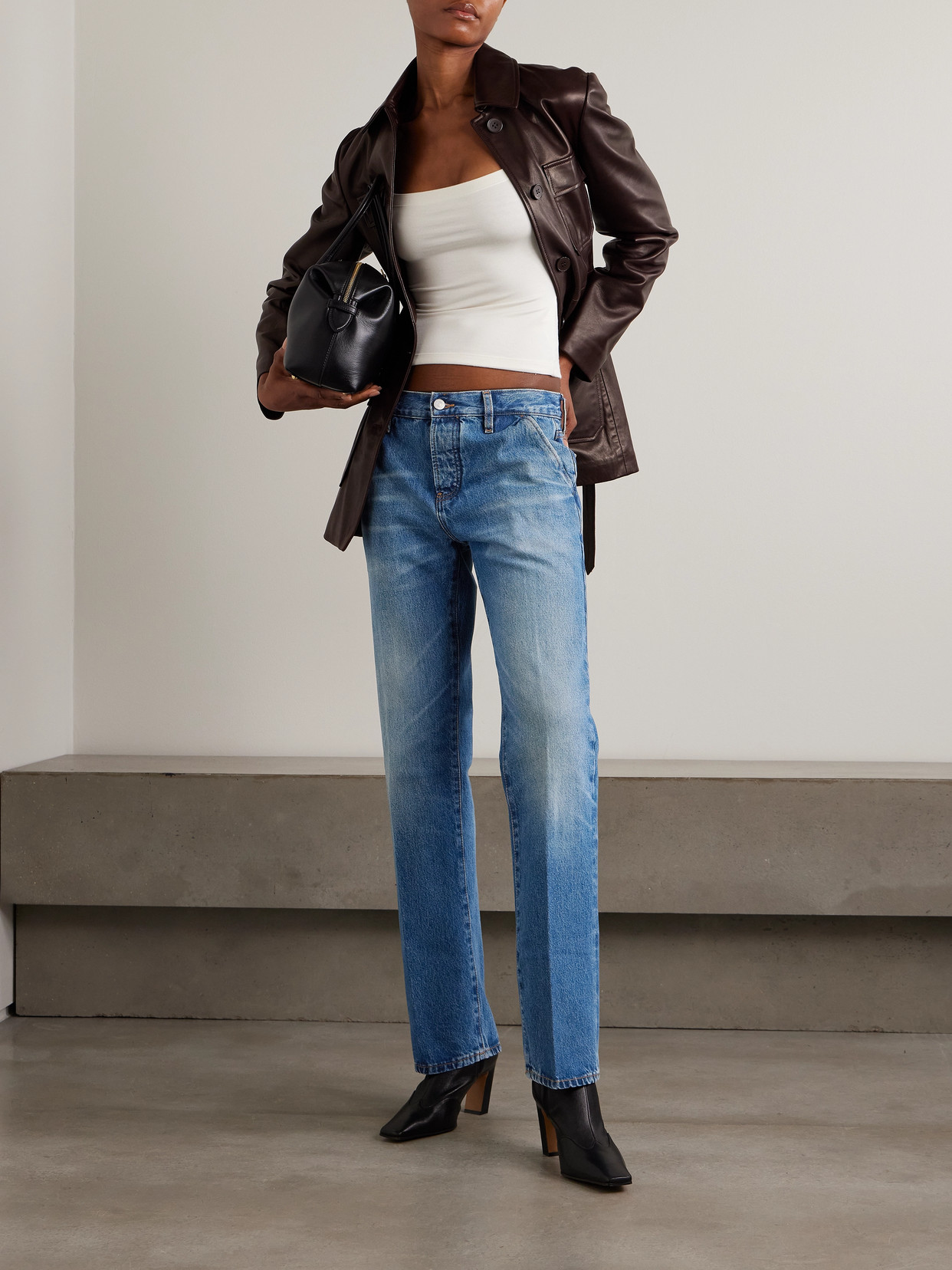 The Drop Mid-Rise Straight-Leg Jeans