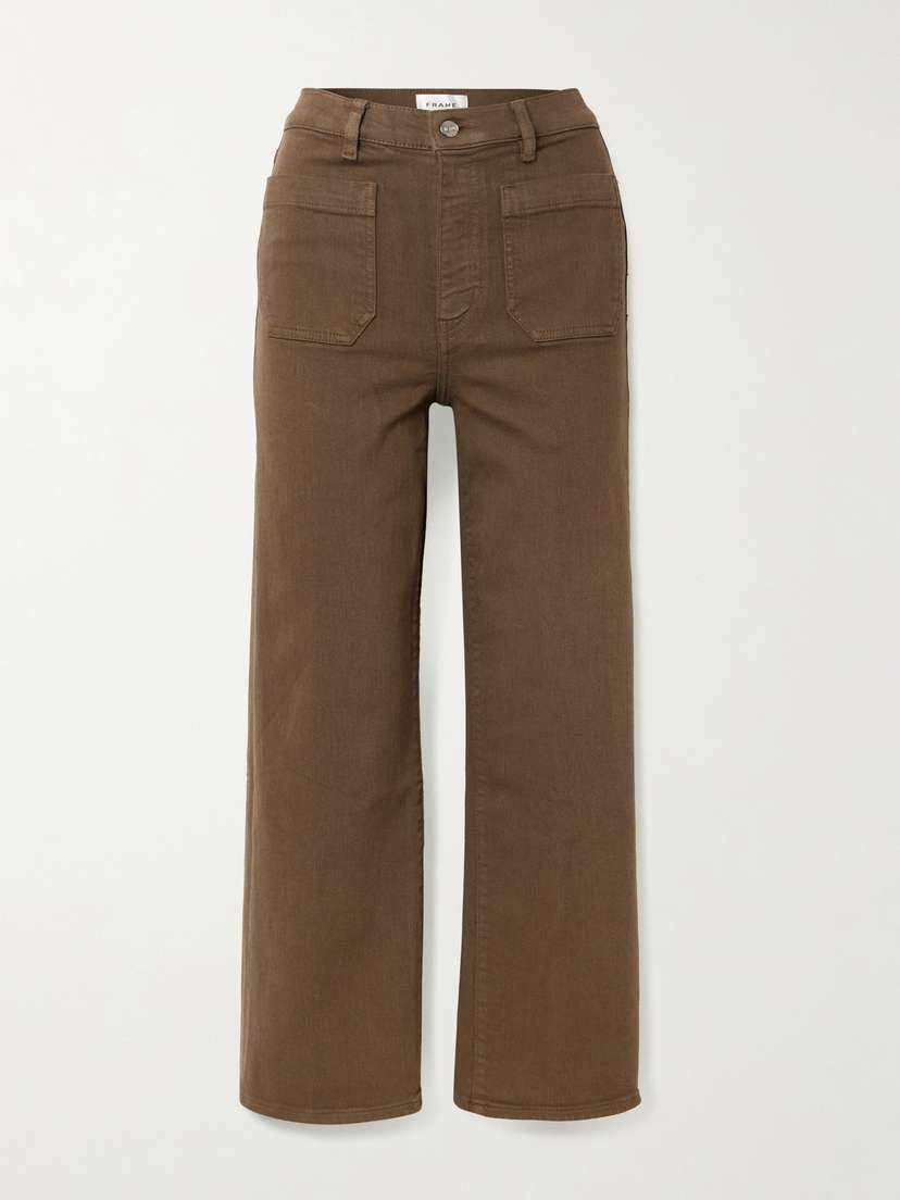Frame Anchor Cotton-blend Straight-leg Pants