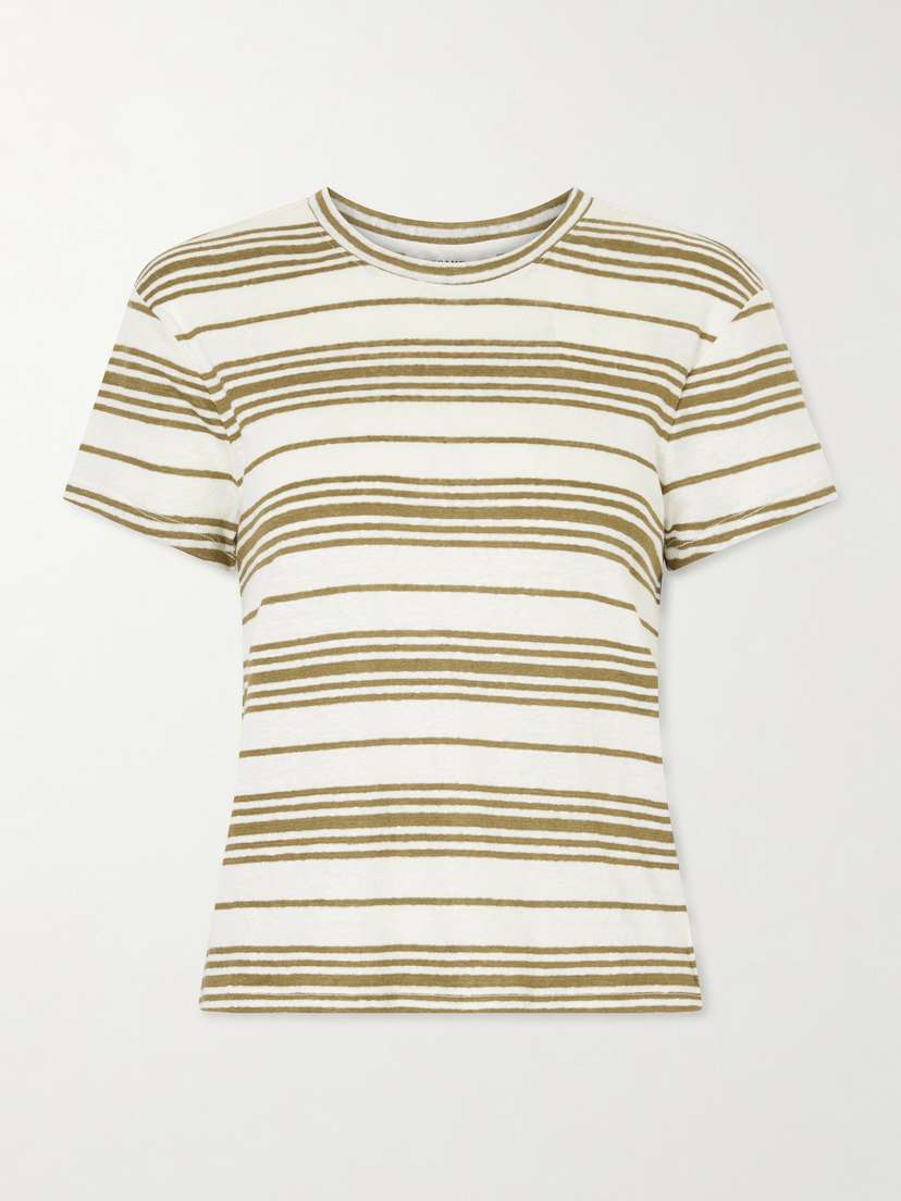 Frame Striped Linen T-shirt