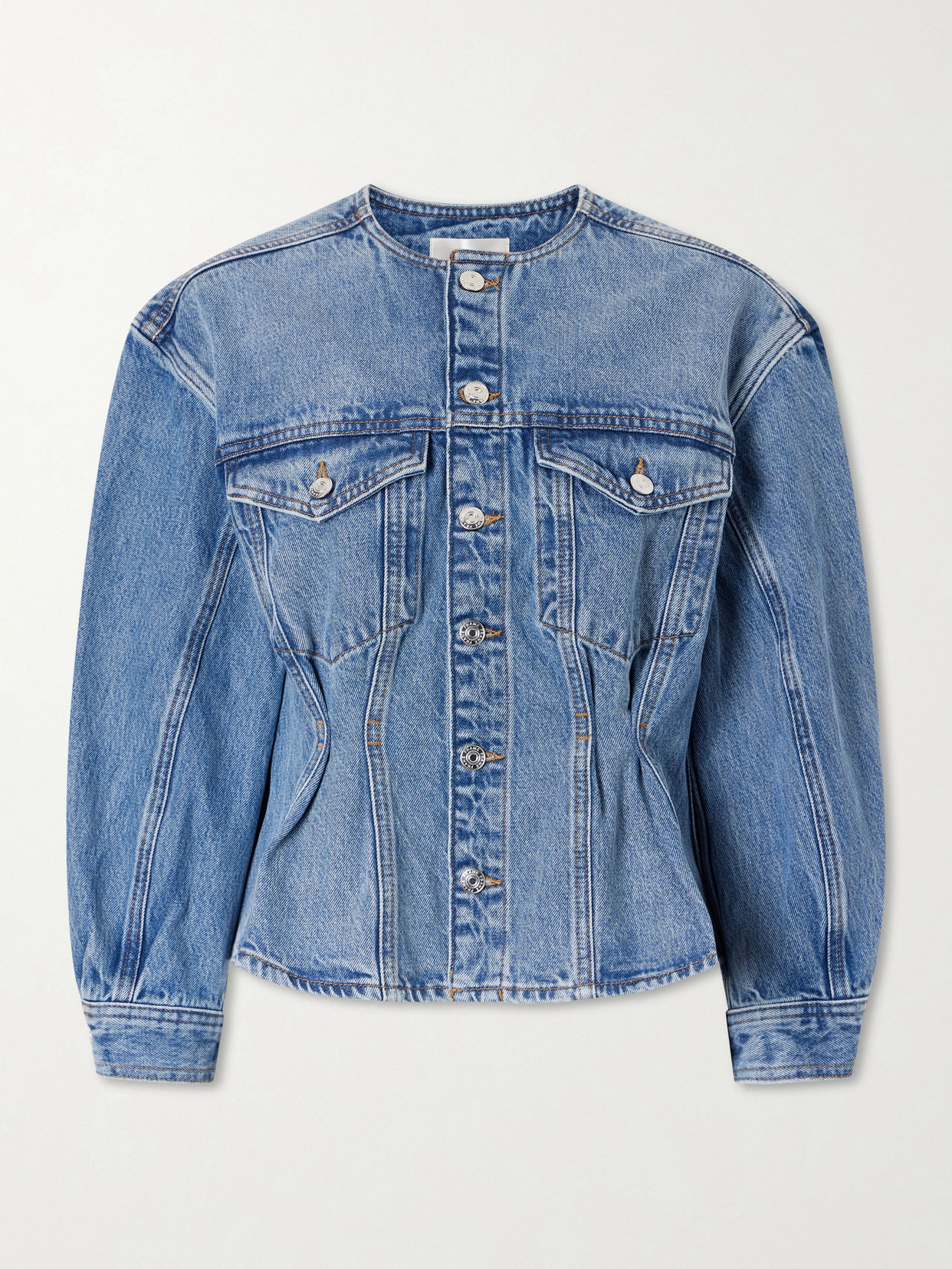 Frame The Nipped Denim Jacket In Blue