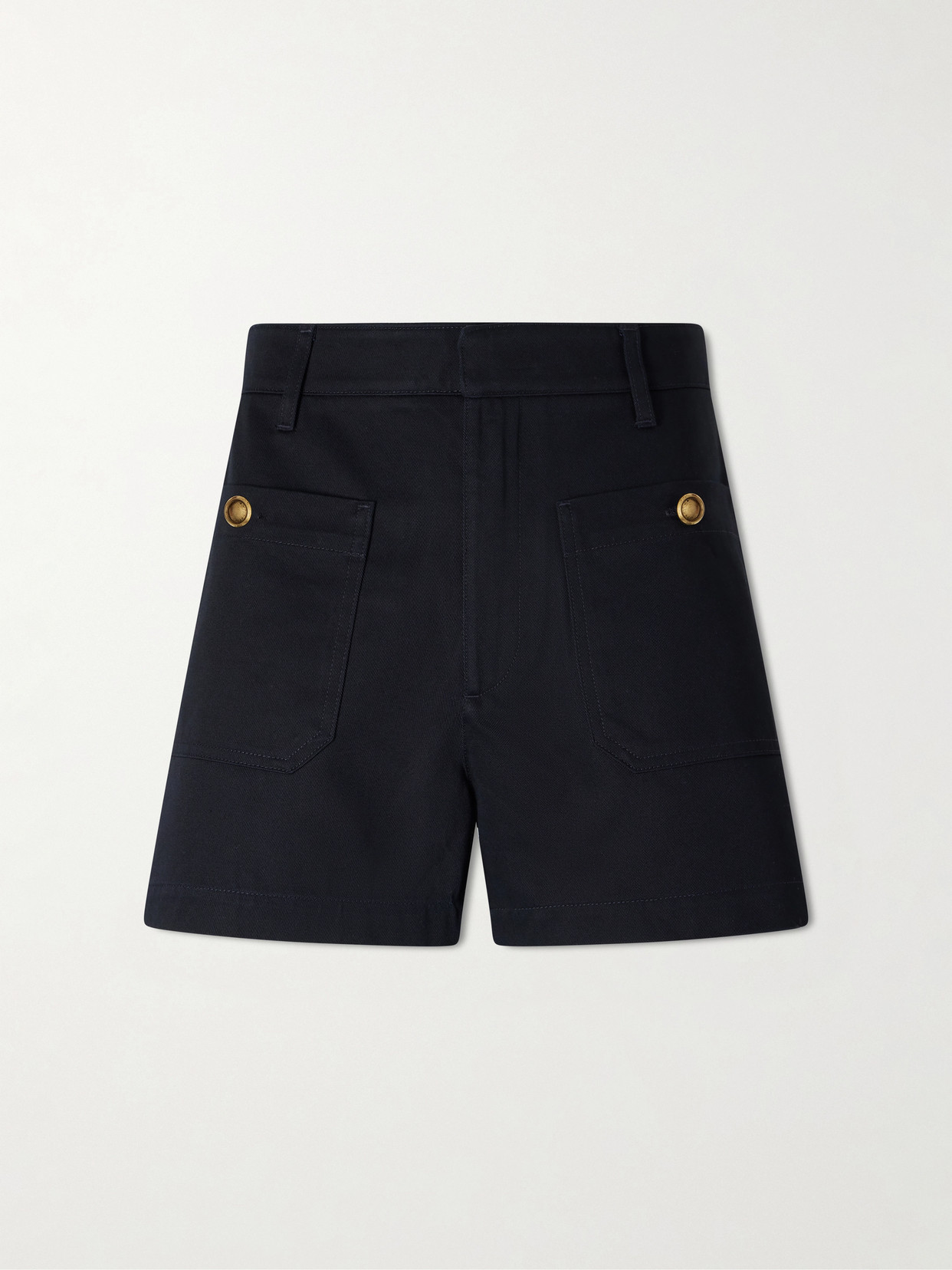 Frame The Cruise Cotton Shorts In Black
