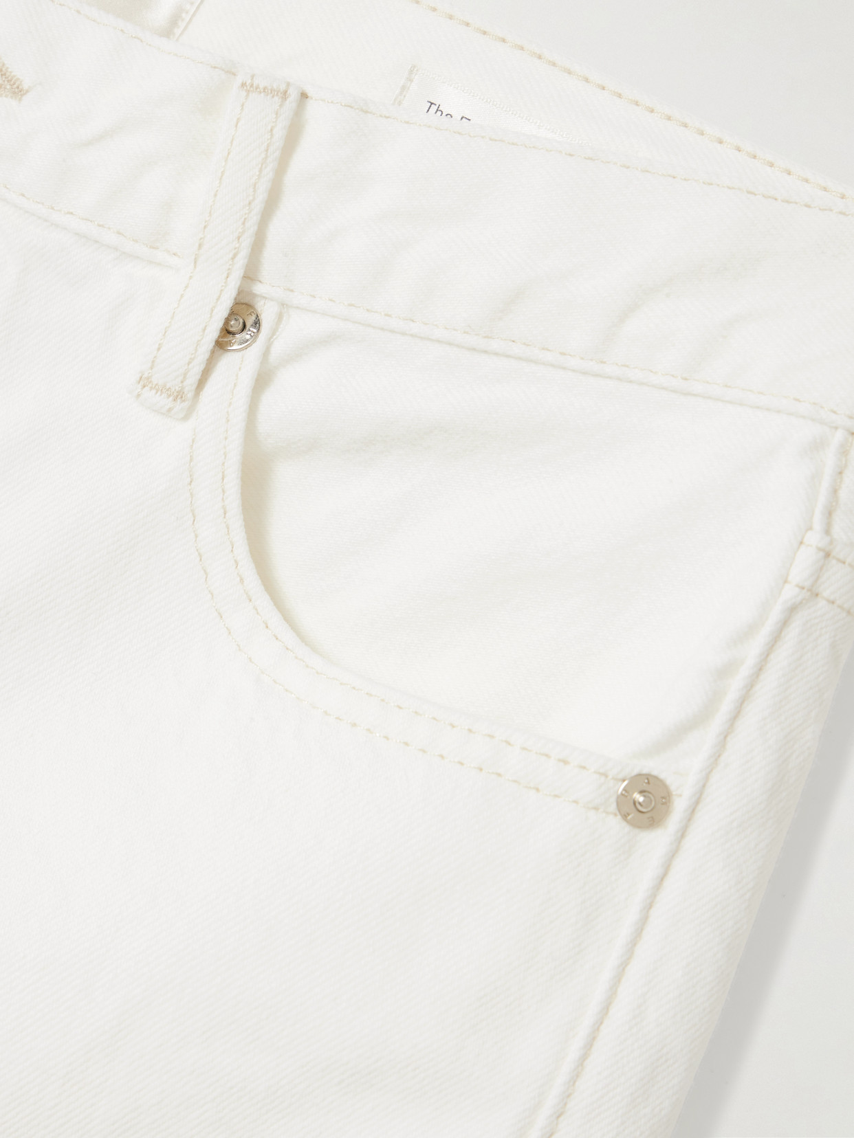 Frame Womens Au Natural Clean The Everyday High-rise Denim Shorts In White