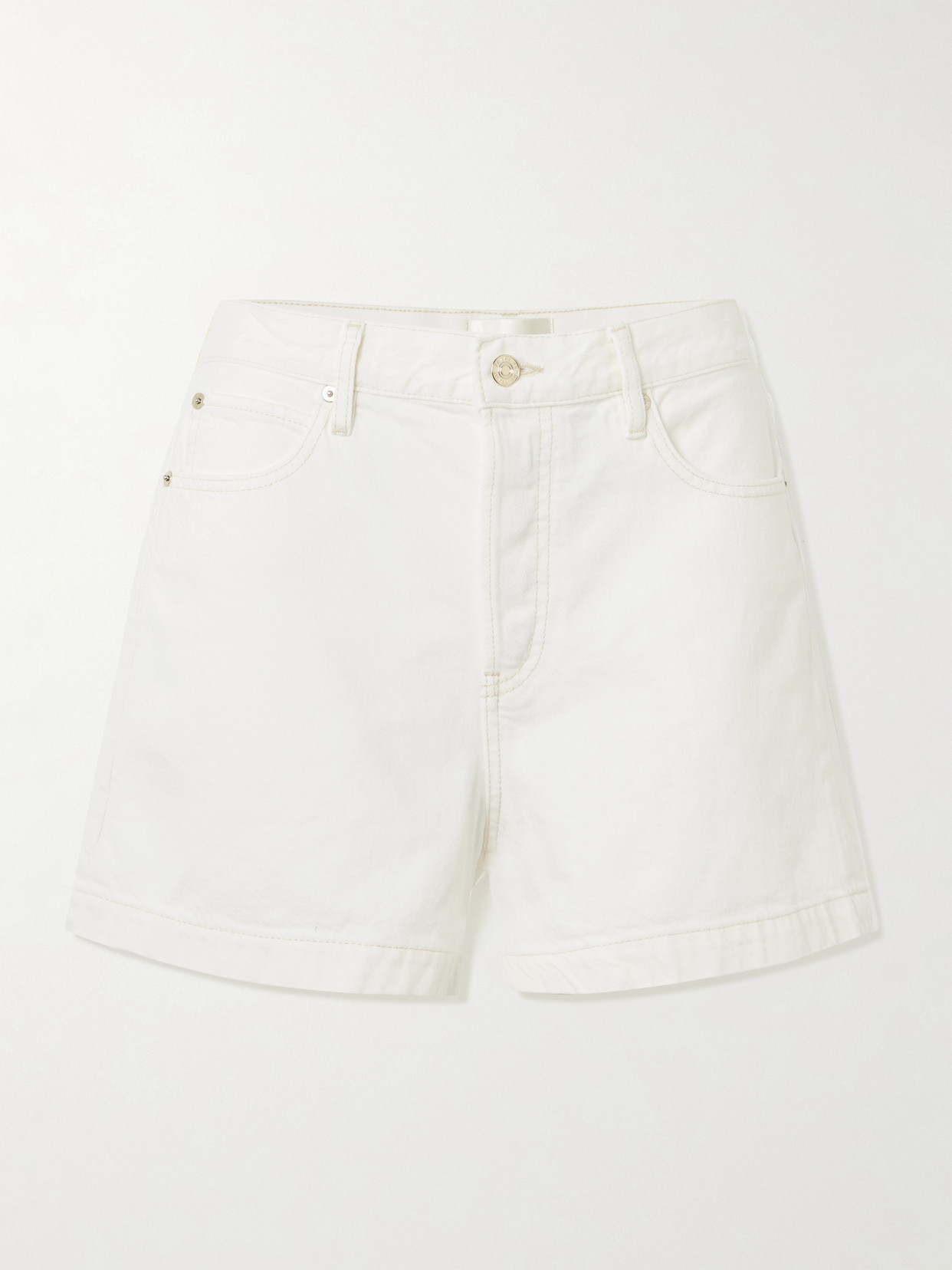 Frame The Everyday Denim Shorts In White