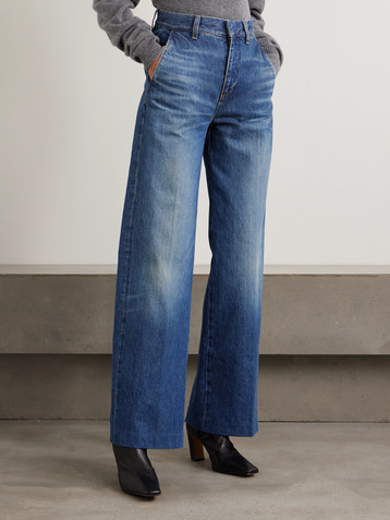 FRAME The Bow high-rise wide-leg jeans